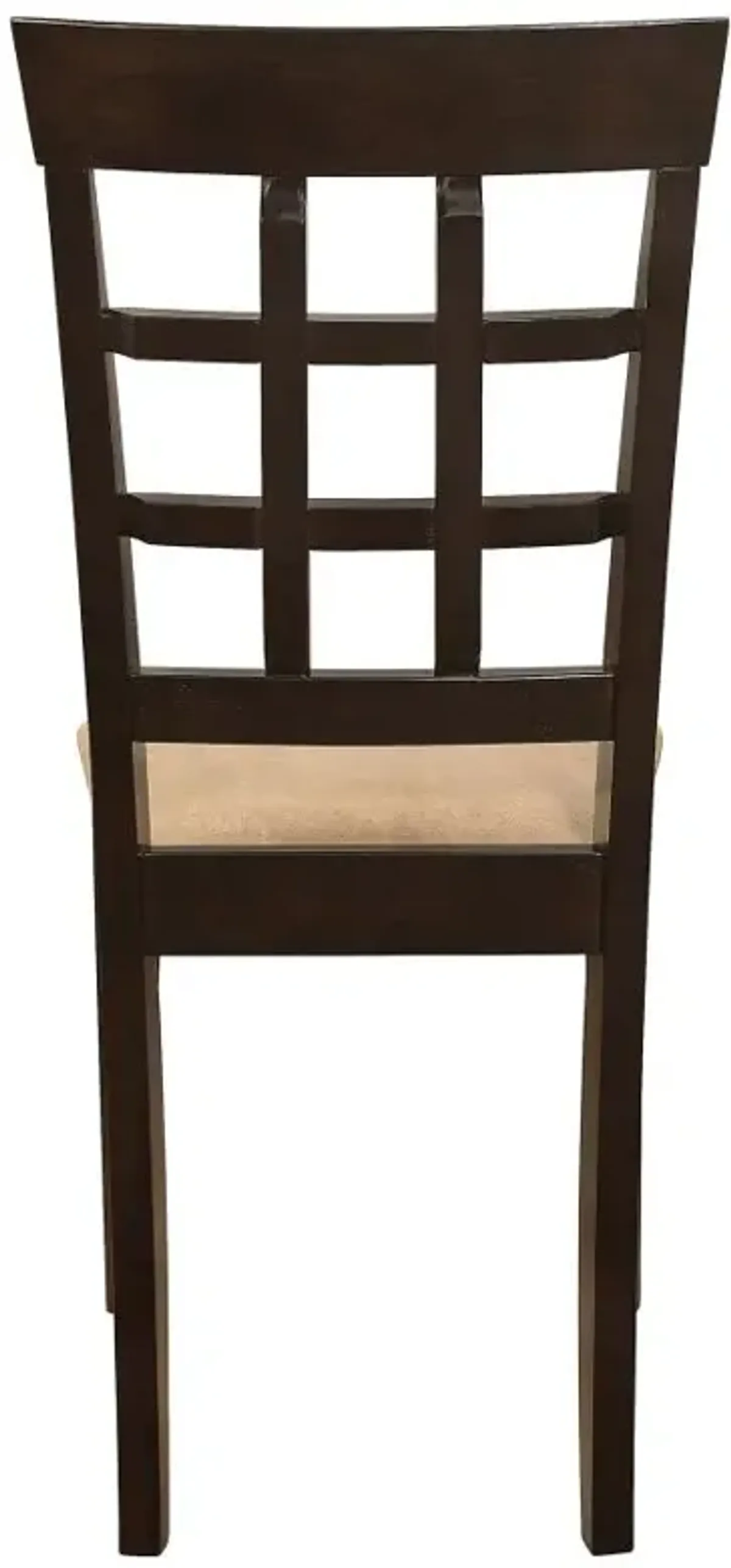 Gabriel Lattice Back Side Chairs Cappuccino and Tan (Set of 2)