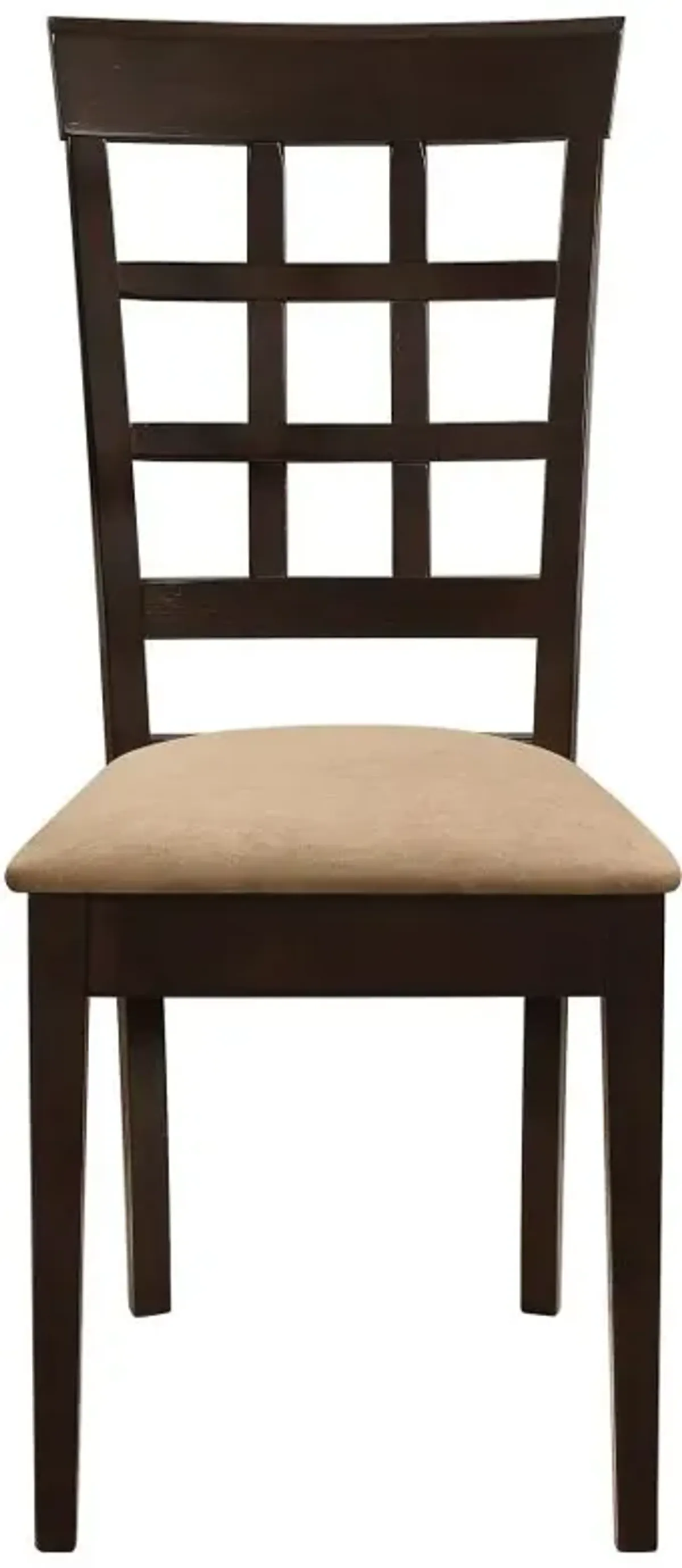 Gabriel Lattice Back Side Chairs Cappuccino and Tan (Set of 2)