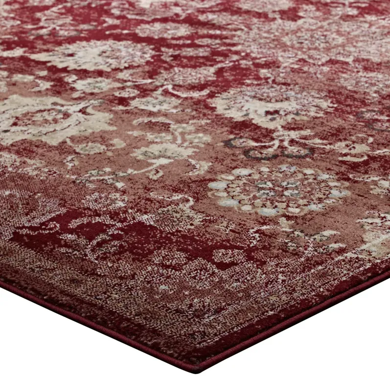 Cynara Distressed Floral Persian
Medallion 5x8 Area Rug