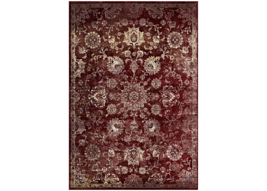 Cynara Distressed Floral Persian
Medallion 5x8 Area Rug