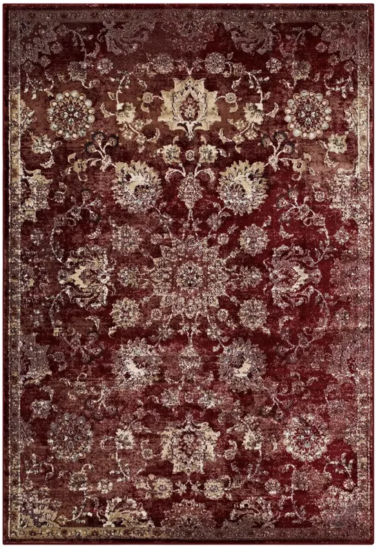 Cynara Distressed Floral Persian
Medallion 5x8 Area Rug