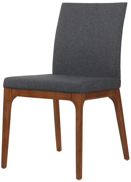 Devon Kd Fabric Dining Side Chair Walnut Legs, Night Shade (Set of 2)