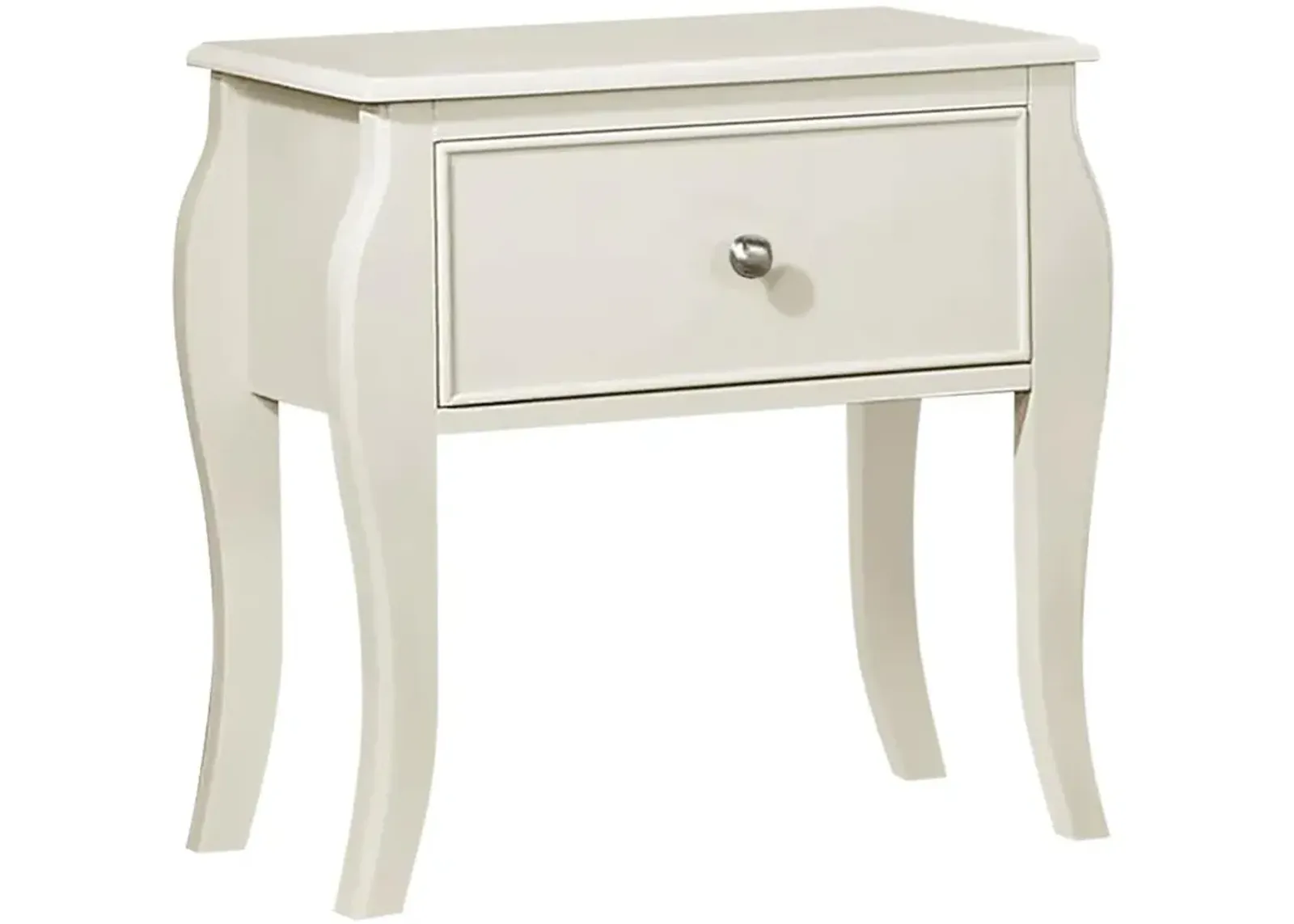 Dieppe 1-Drawer Nightstand Cream White