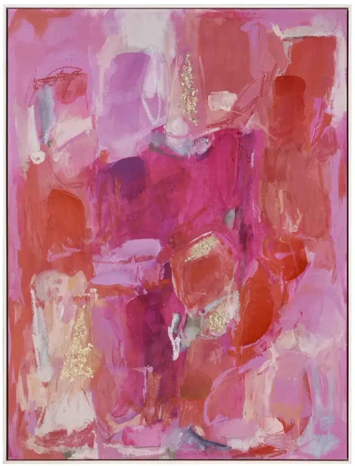 Pink Flush Abstract Framed Wall Art