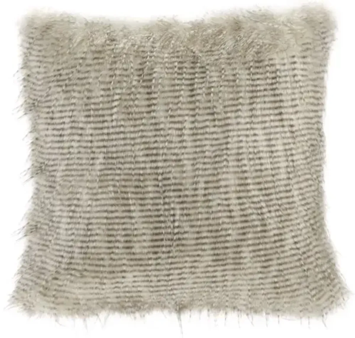 Madison Park Edina Black Faux Fur Square Pillow