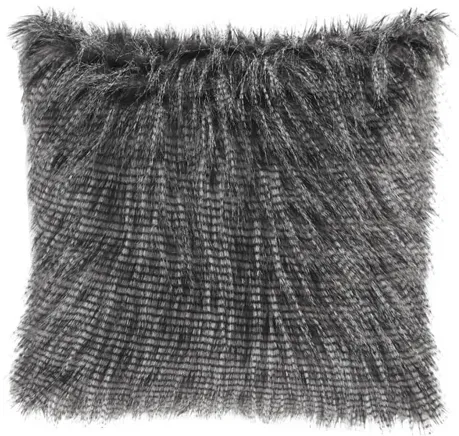 Madison Park Edina Black Faux Fur Square Pillow