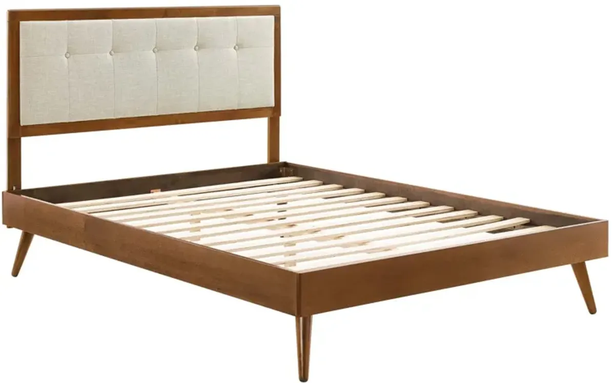 Willow Full Wood Platform Bed With Splayed Legs