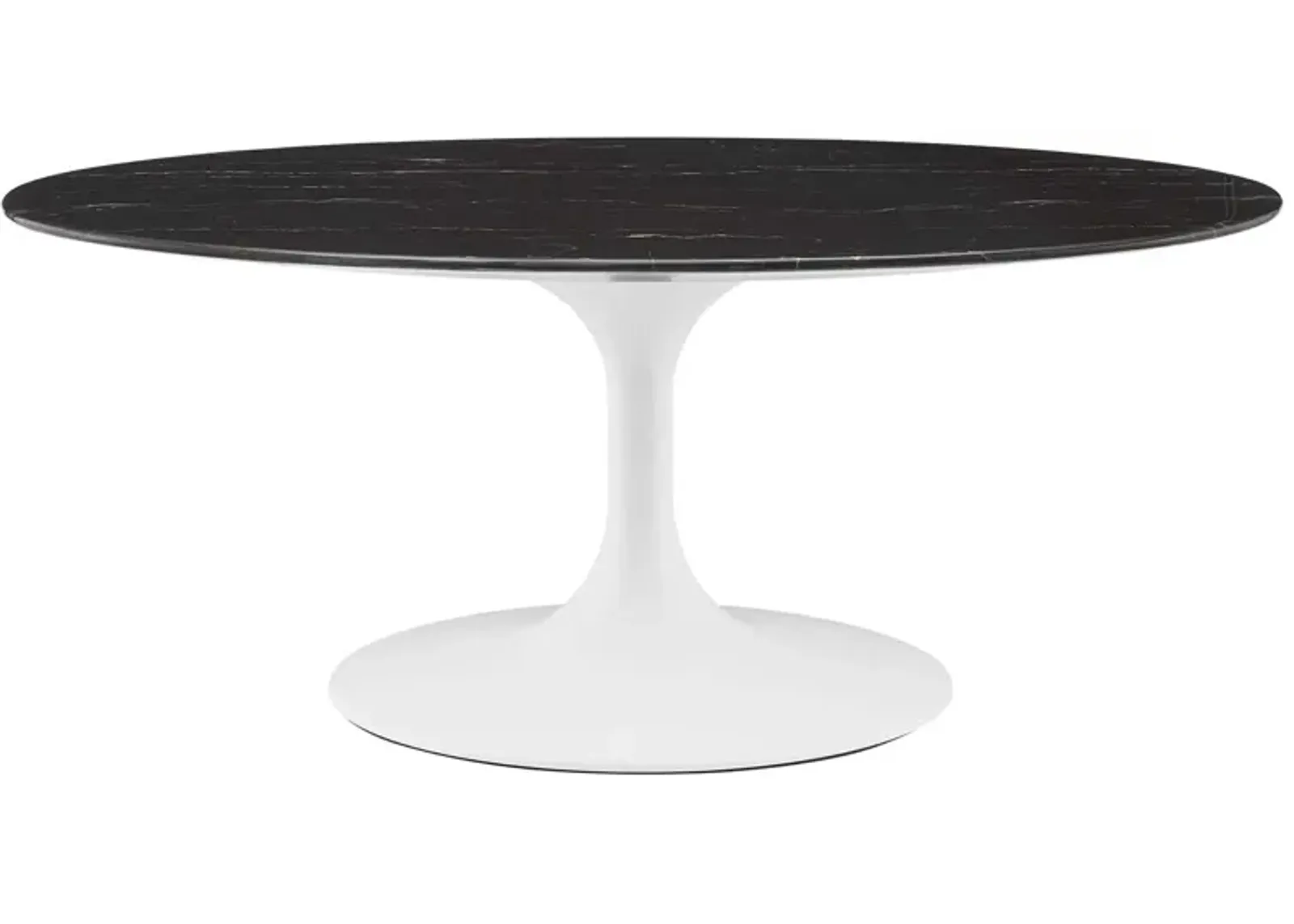 Lippa 42" Oval Artificial Marble Coffee Table