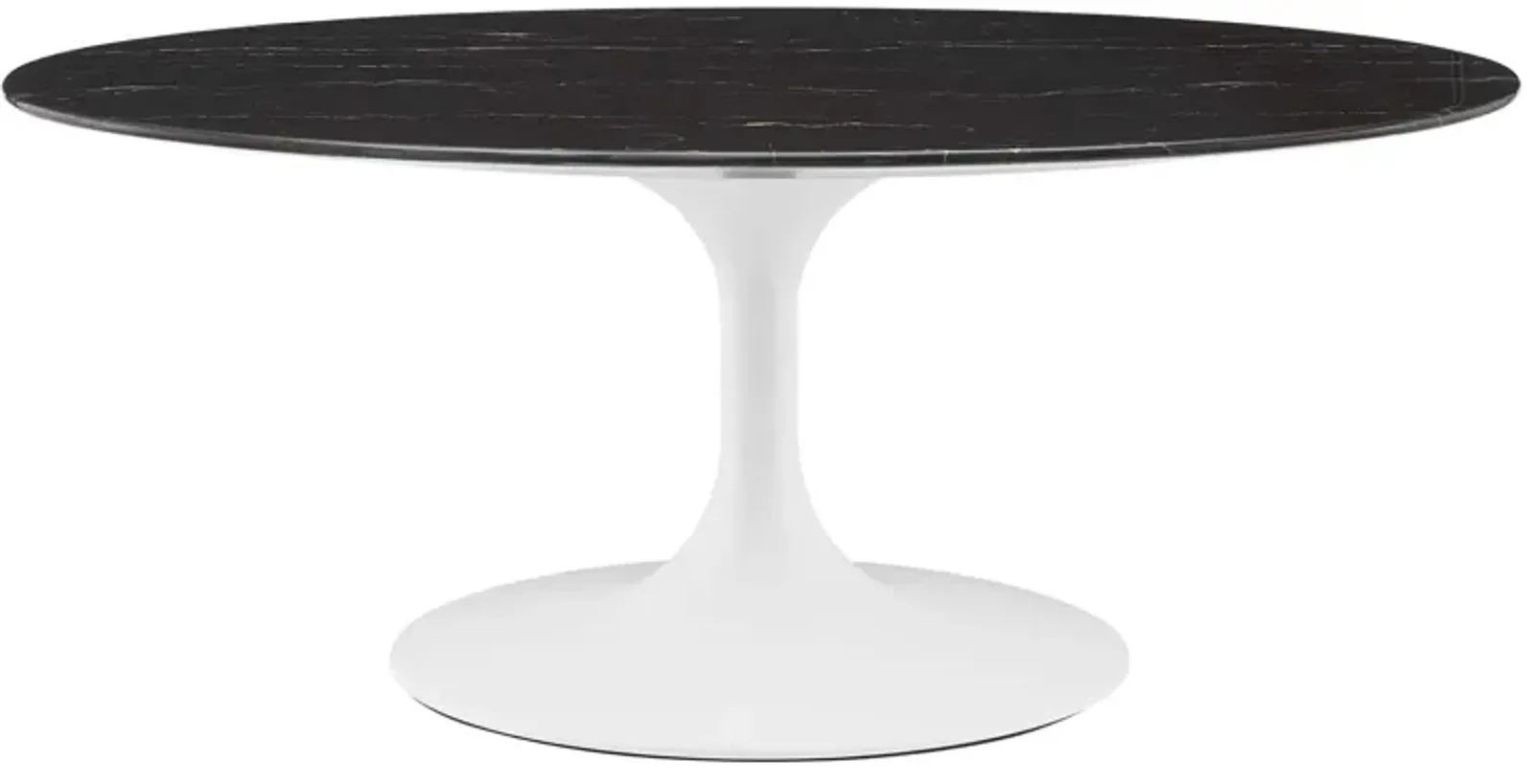 Lippa 42" Oval Artificial Marble Coffee Table