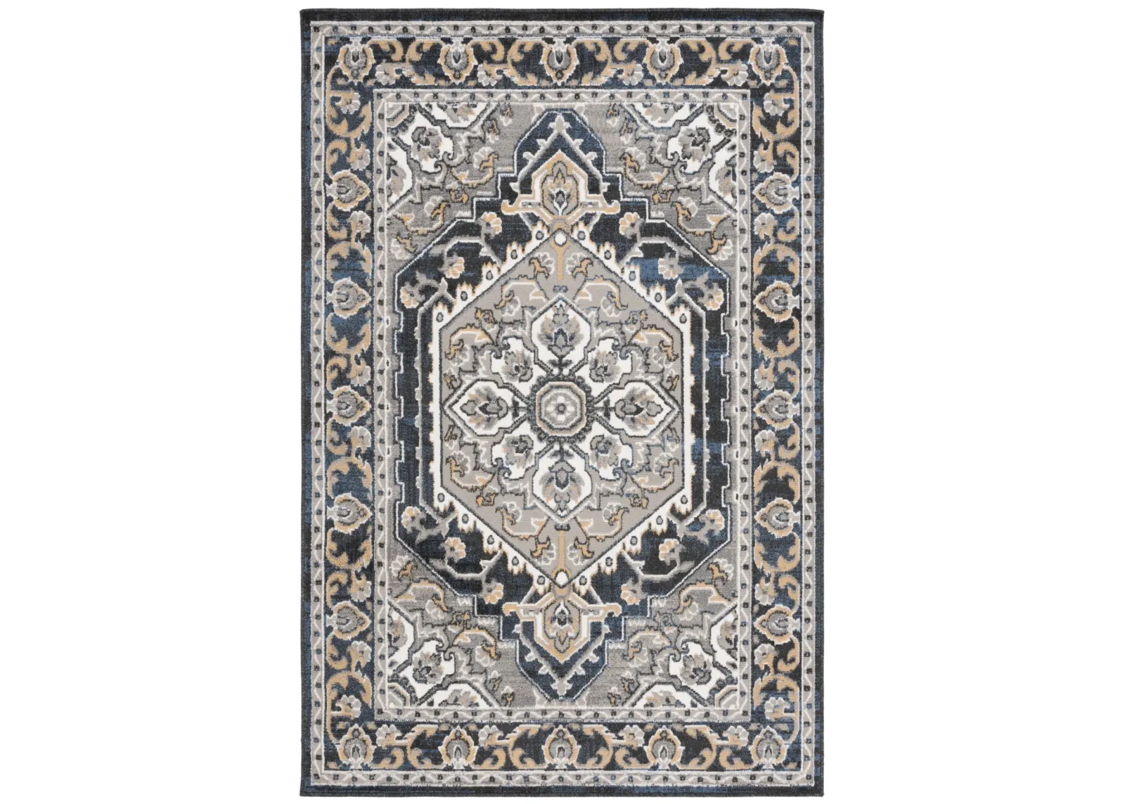 PYRAMID 222 GREY  4'-5' x 6'-5' Small Rectangle Rug