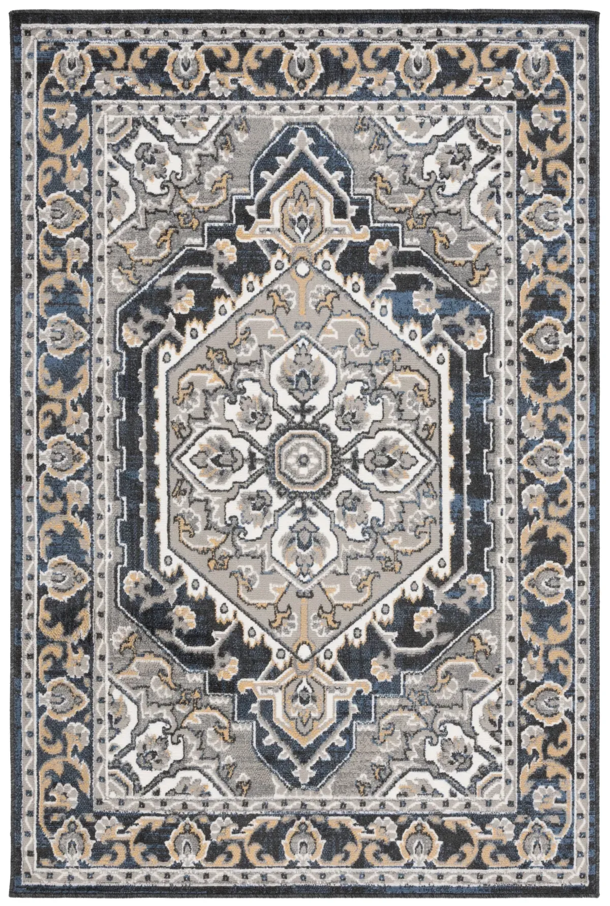 PYRAMID 222 GREY  4'-5' x 6'-5' Small Rectangle Rug