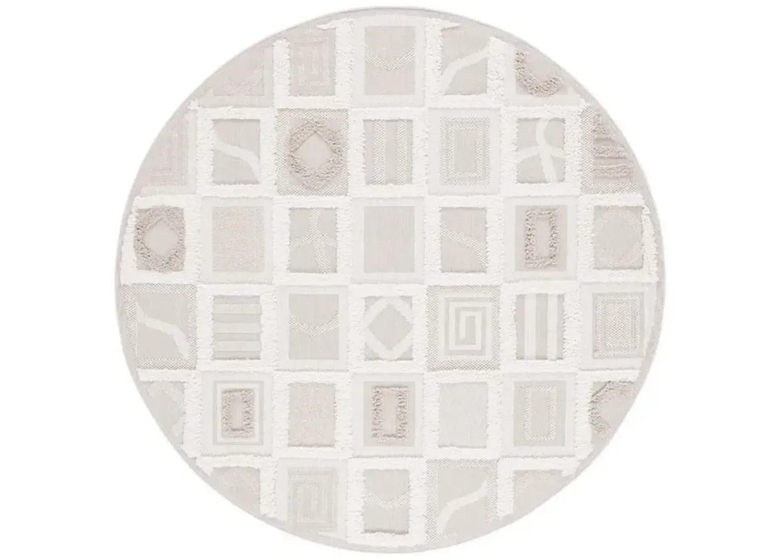 TRENDS 108 Beige 6'-7' X 6'-7' Round Round Rug