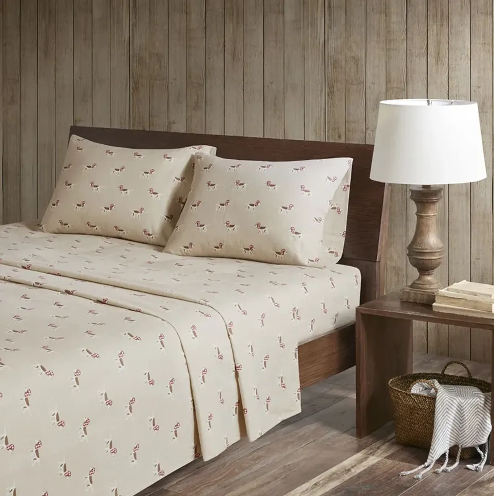 Woolrich Flannel Tan Dog Sheet Set