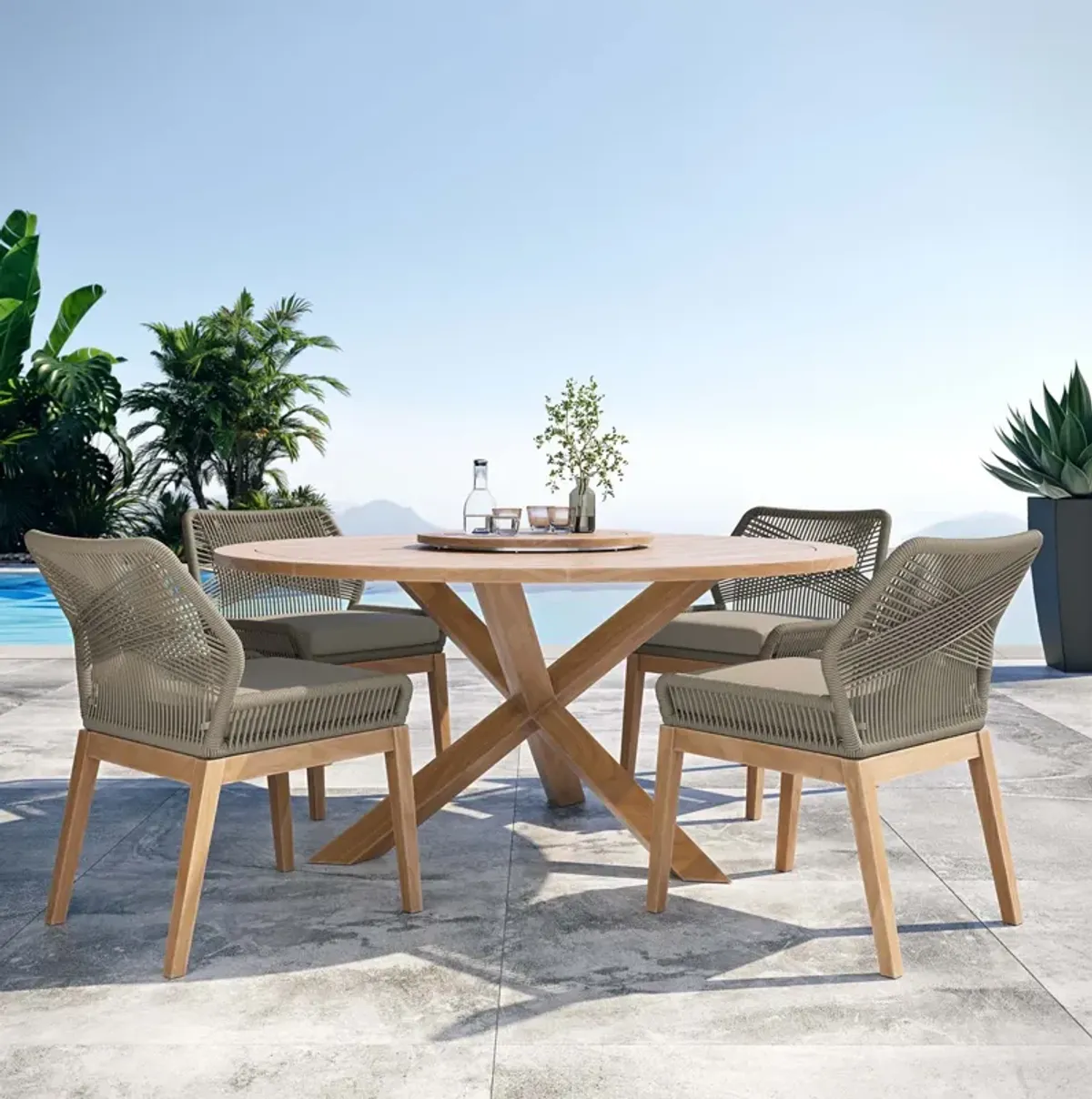 Wellspring 5-Piece Outdoor Patio Dining Set