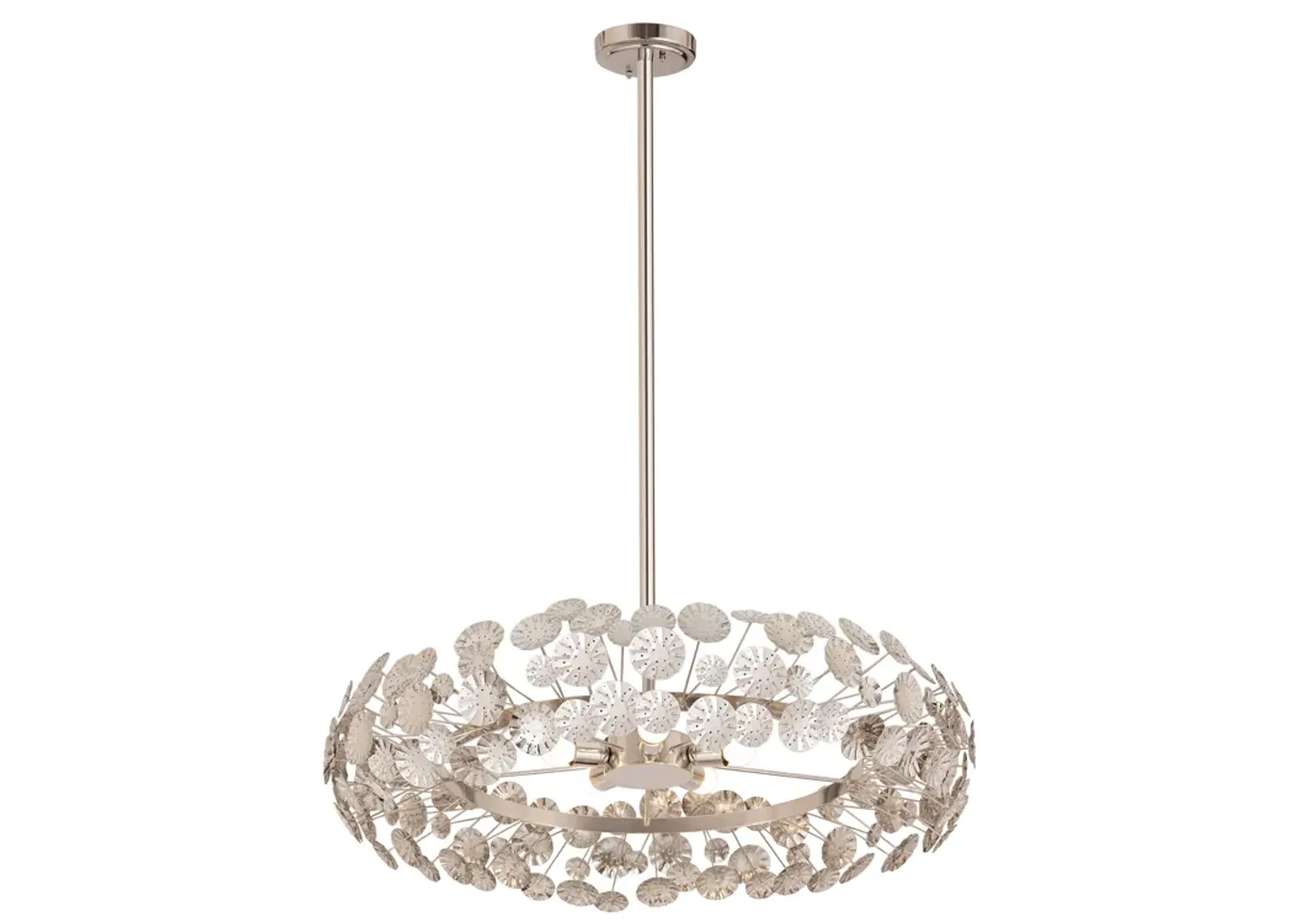 Camora 37" Wide 5-Light Pendant - Nickel