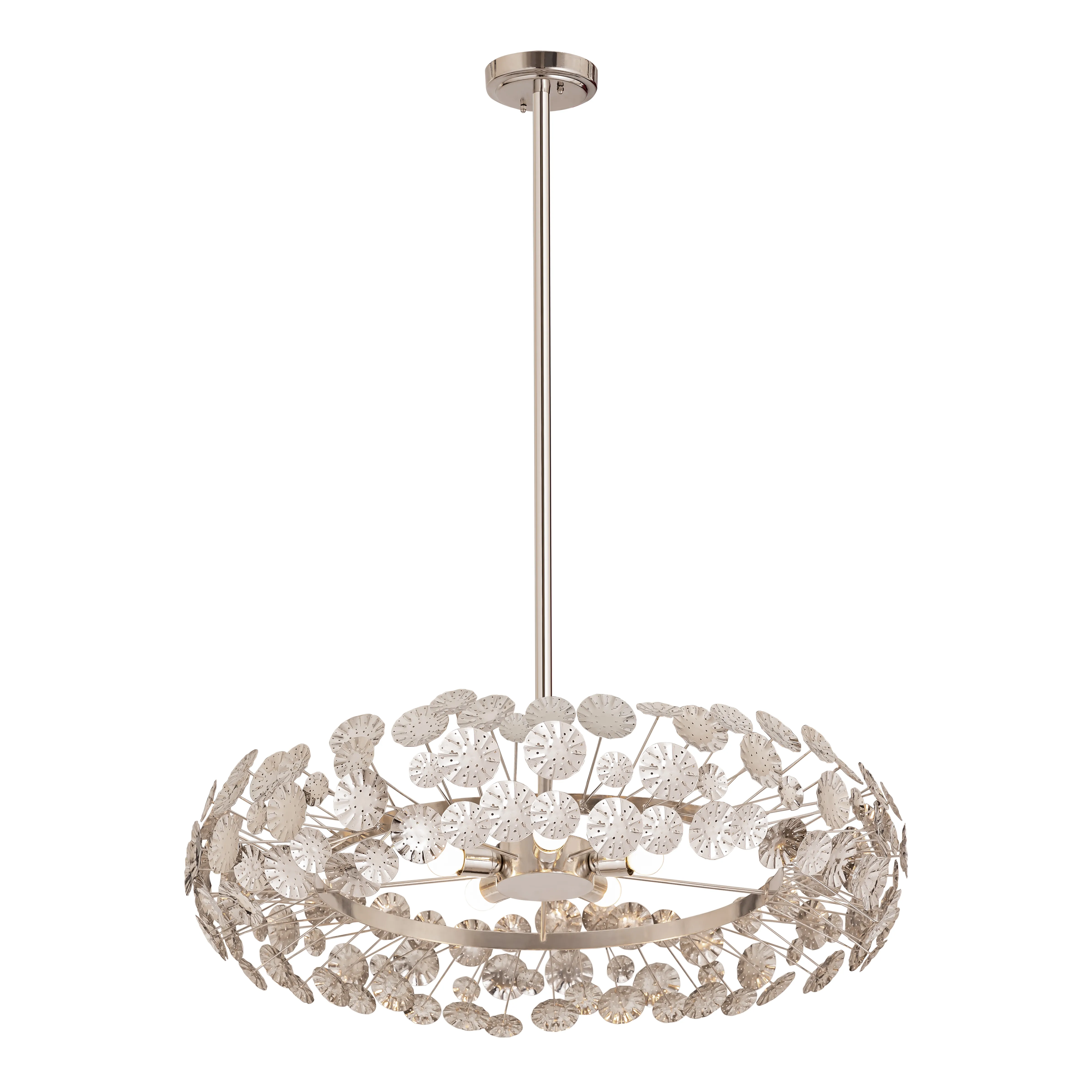 Camora 37" Wide 5-Light Pendant - Nickel