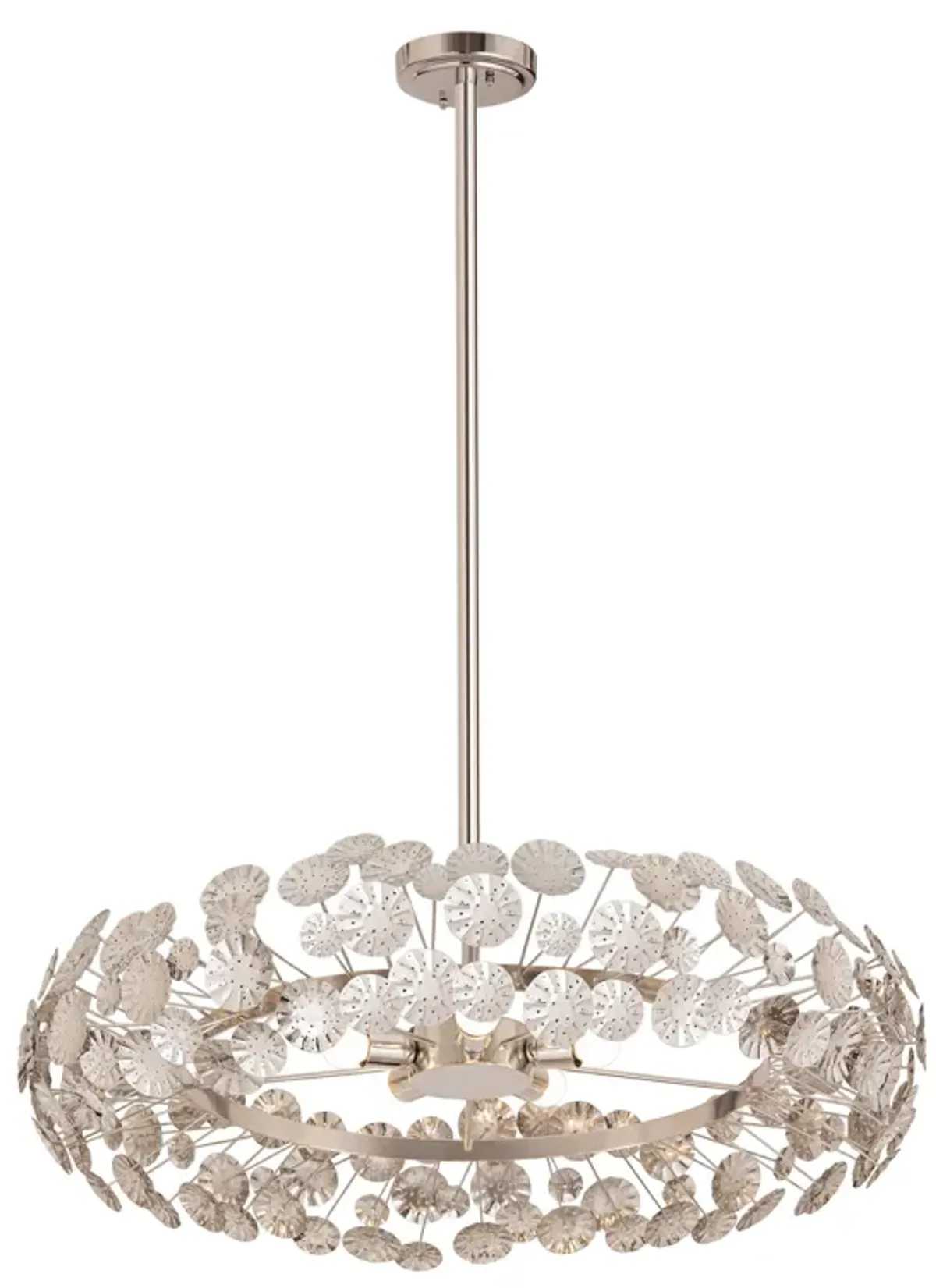 Camora 37" Wide 5-Light Pendant - Nickel