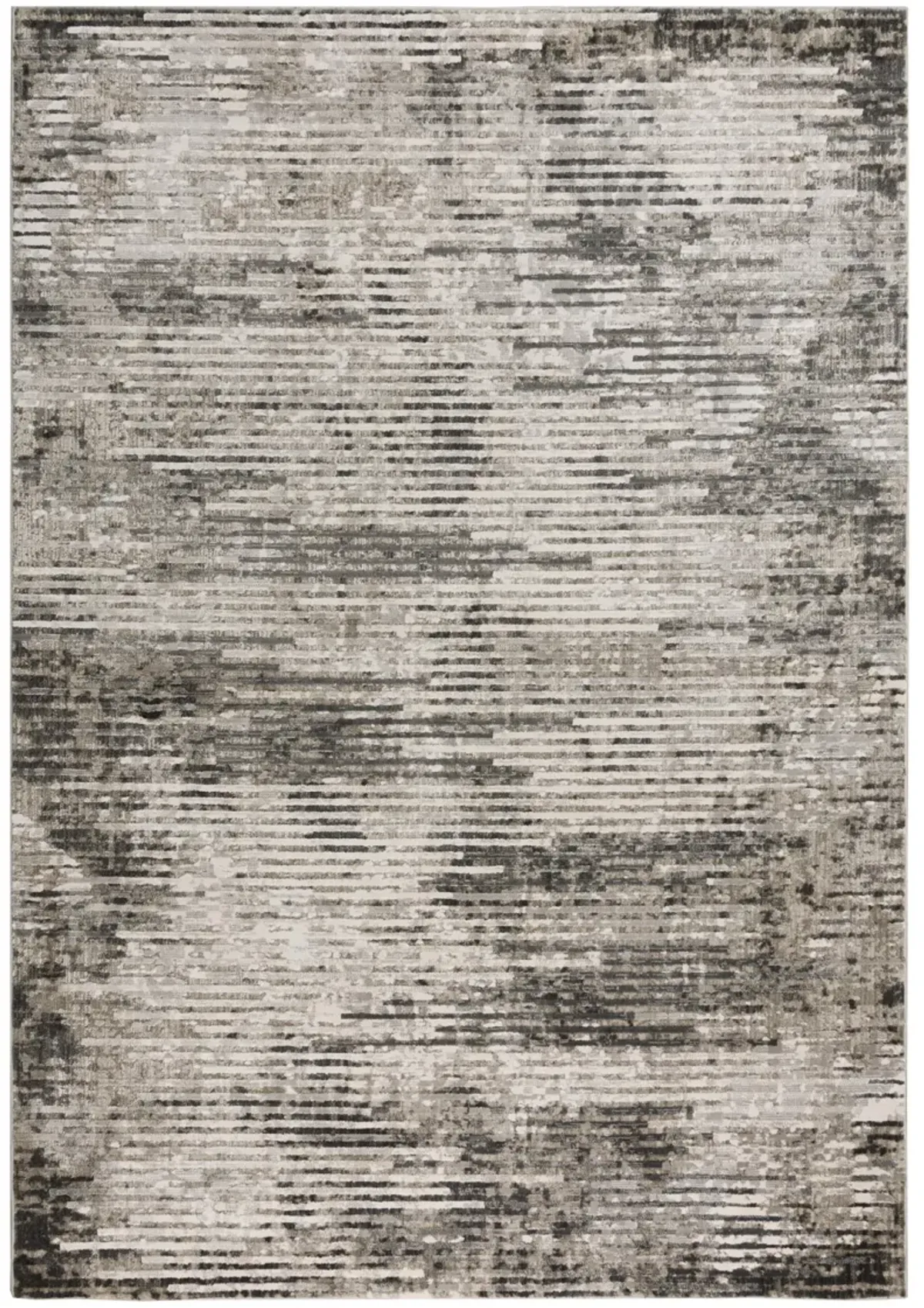 Calabria Gray Abstract Polyester 8'10" x 11'10" Rectangle Rug