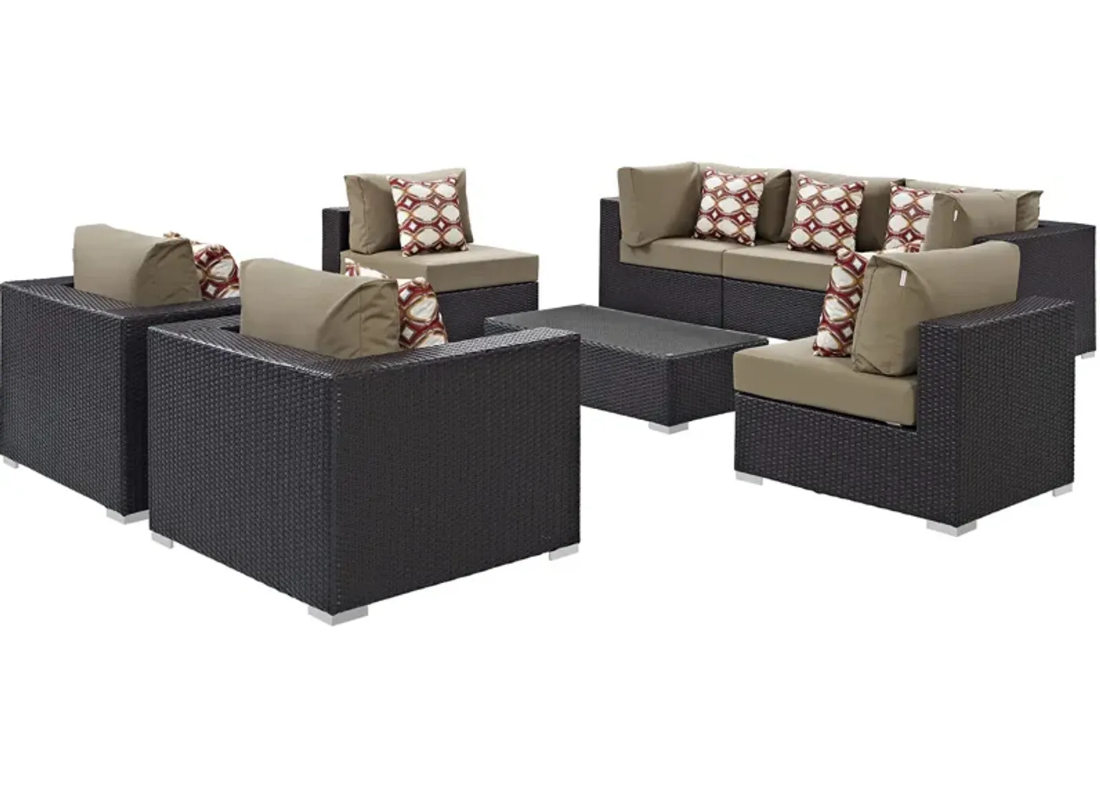 Convene 8 Piece Outdoor Patio Sectional Set