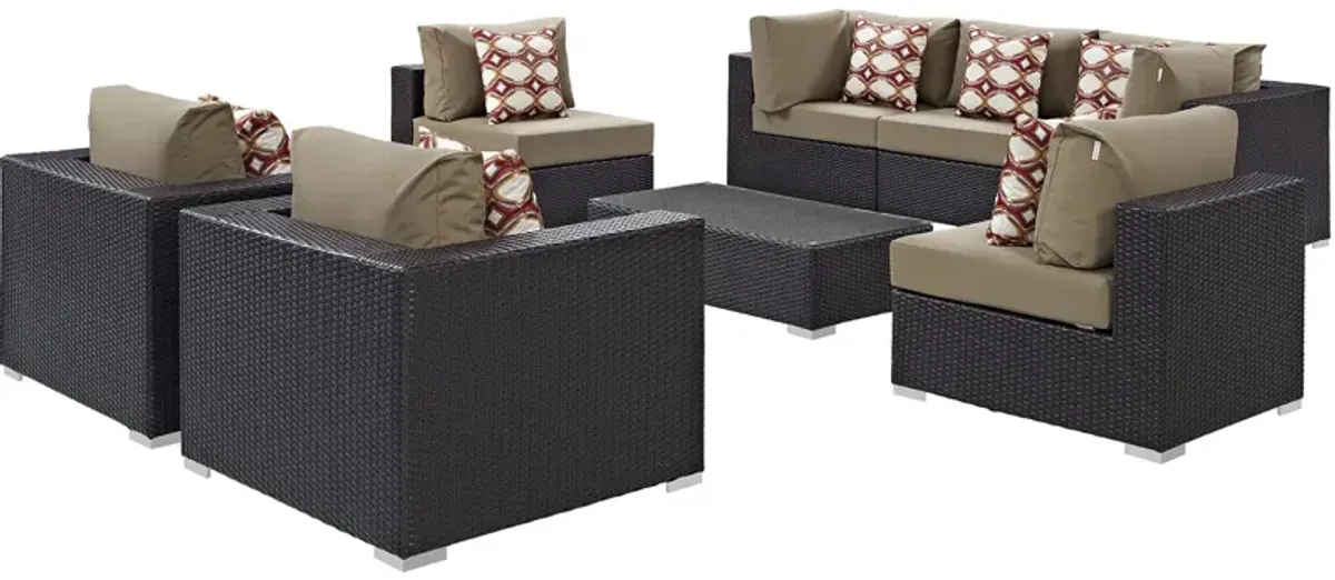 Convene 8 Piece Outdoor Patio Sectional Set