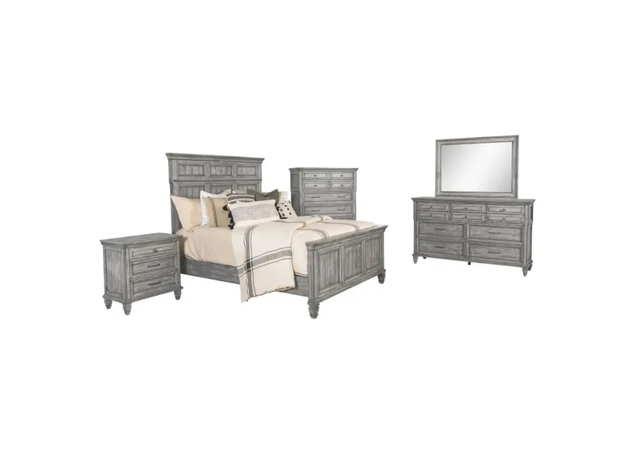 Avenue 5-piece Eastern King Panel Bedroom Set Grey