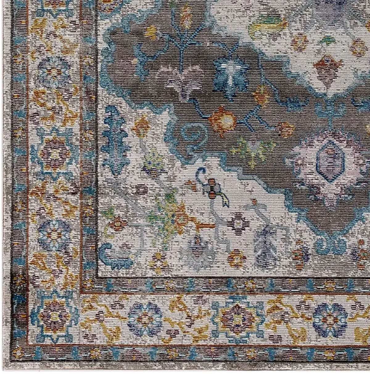 Success Anisah Distressed Floral Persian Medallion 8x10 Area Rug