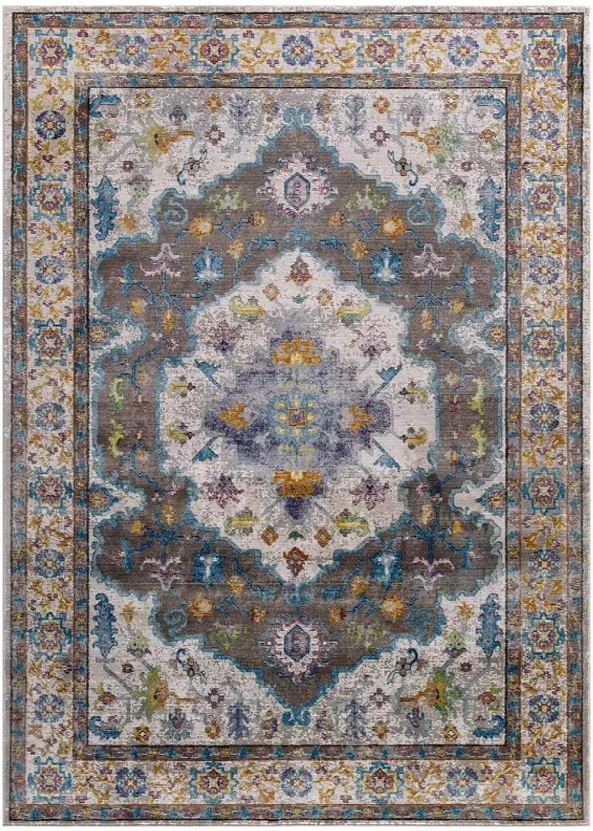 Success Anisah Distressed Floral Persian Medallion 8x10 Area Rug