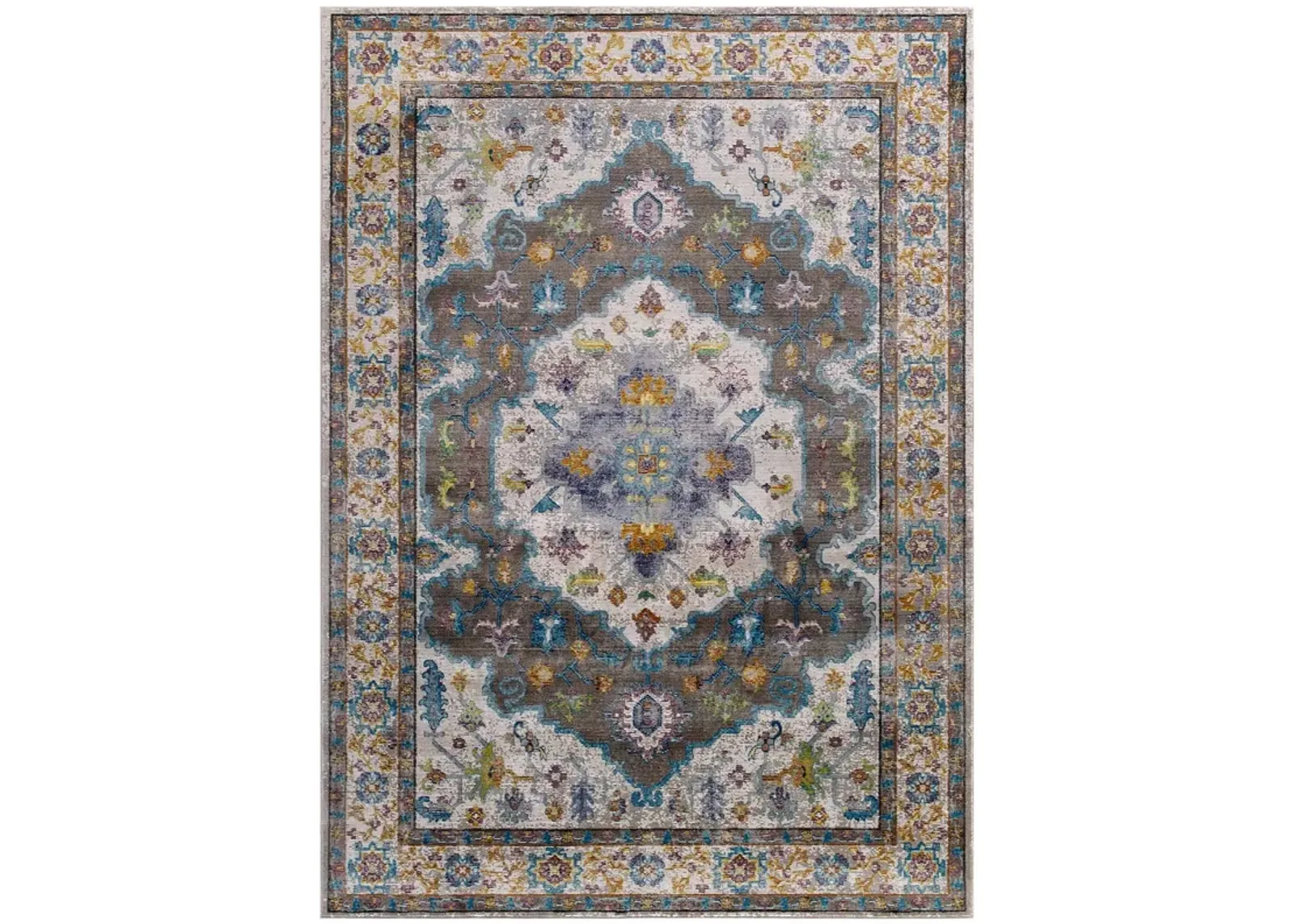 Success Anisah Distressed Floral Persian Medallion 8x10 Area Rug