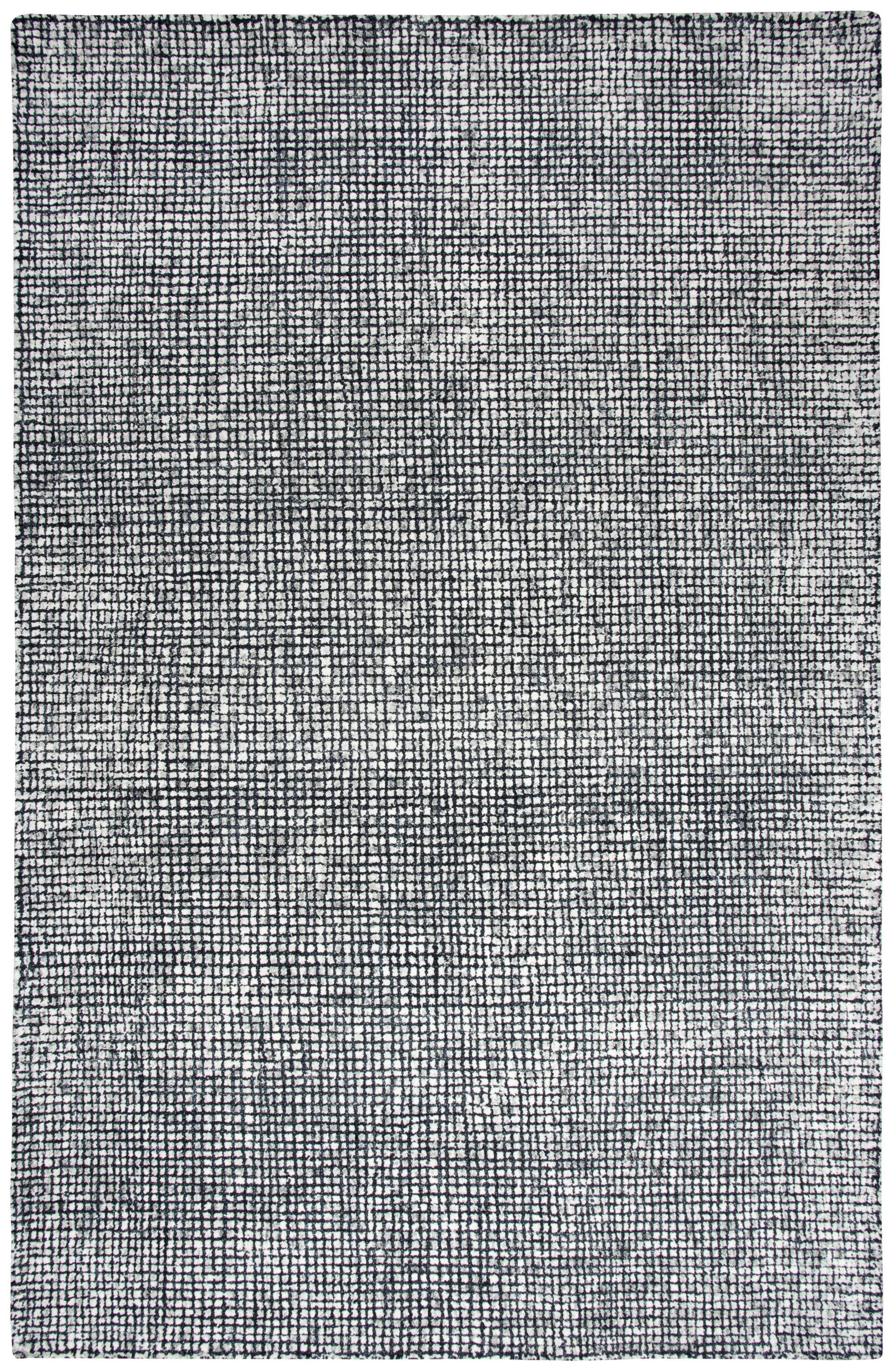 Talbot Black/White Tweed Wool 5' x 8' Rectangle Rug