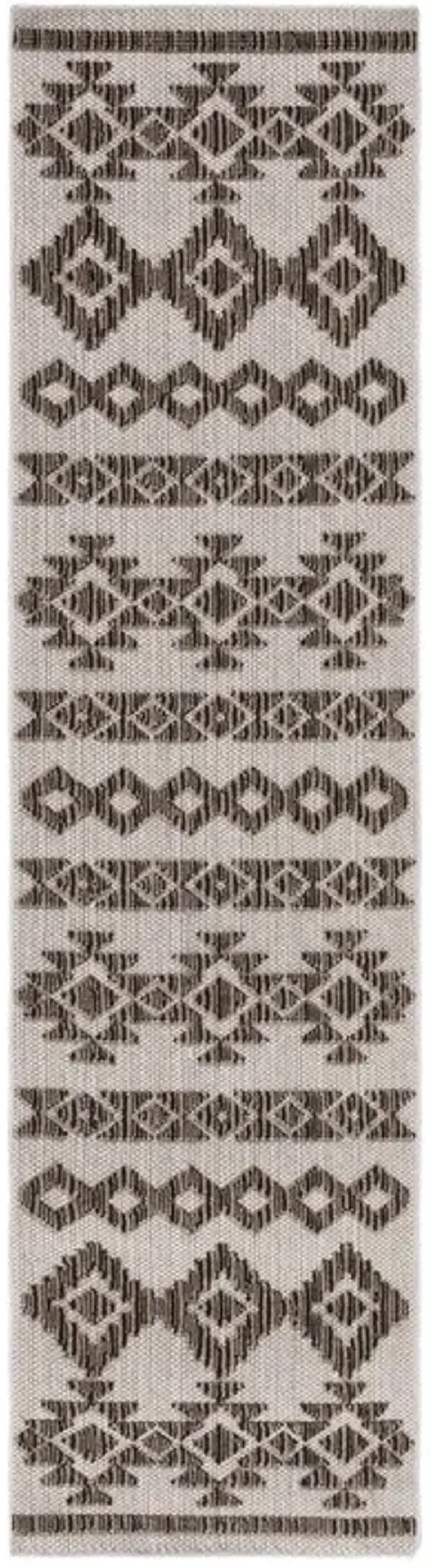 GLOBAL 210 Beige 2'-2' X 8' Runner Rug