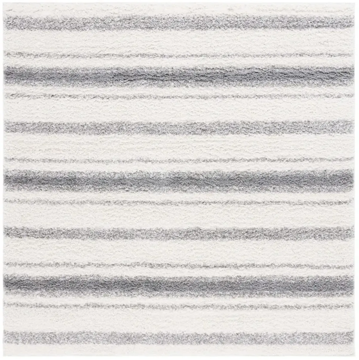 BORDER & STRIPE SHAG 252 Beige 6'-7' X 6'-7' Square Square Rug