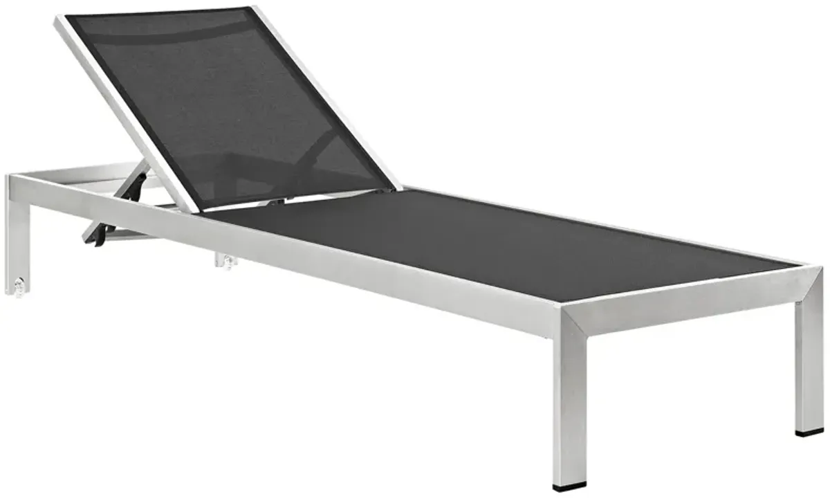 Shore Outdoor Patio Aluminum Chaise with Cushions