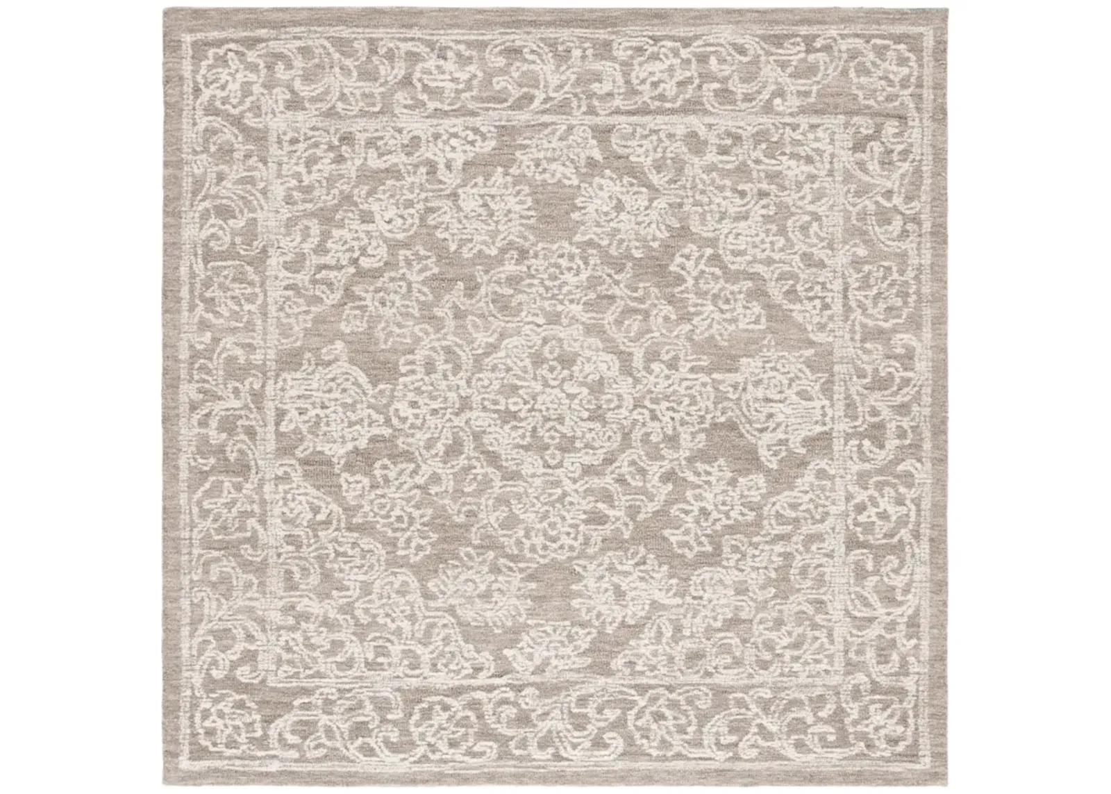 EBONY 308 IVORY  6' x 6' Square Square Rug