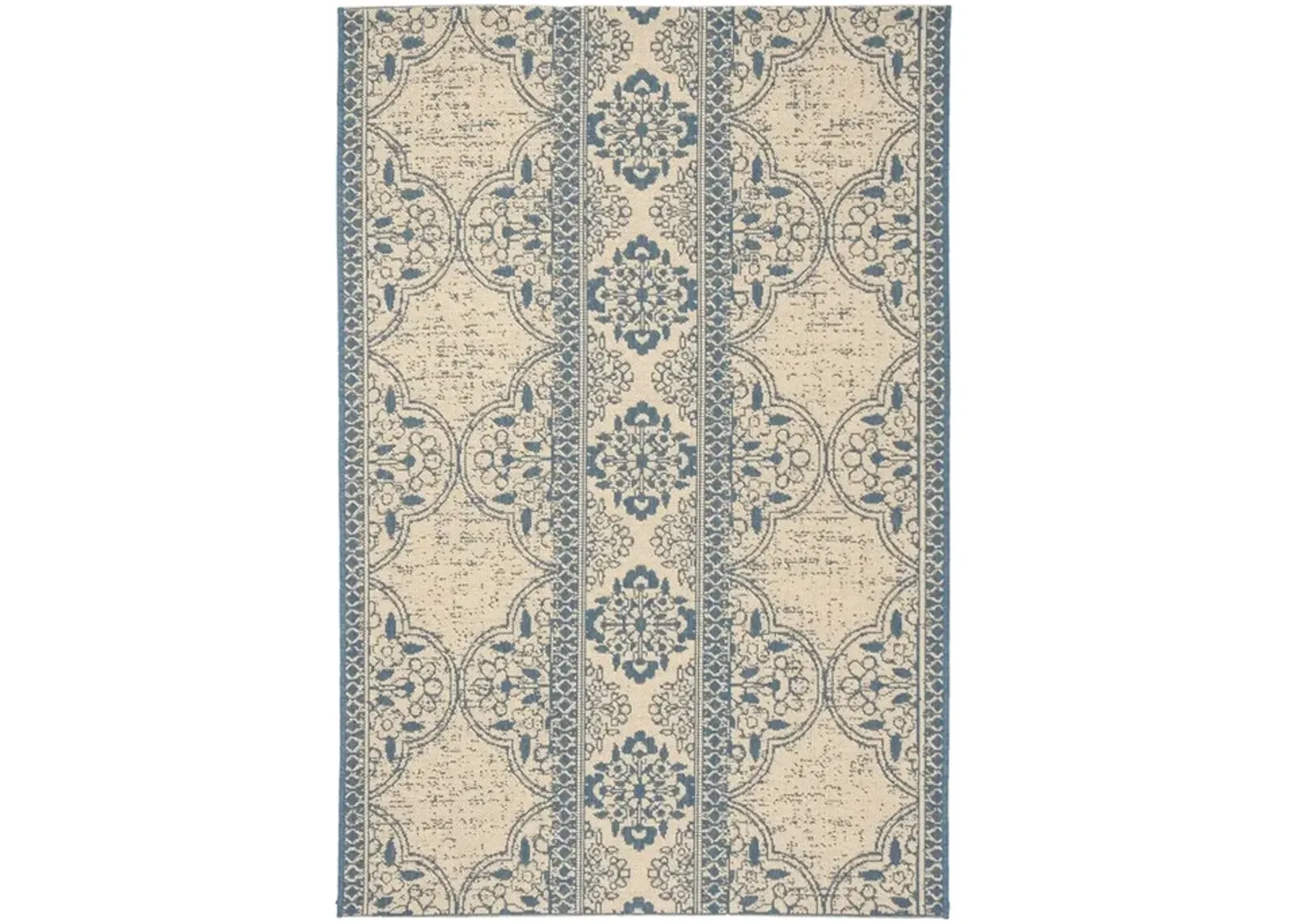 LINDEN 174 Collection LND174M-4 Blue / Creme 4' X 6'