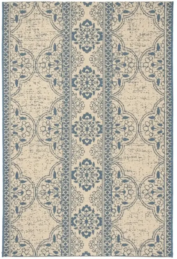 LINDEN 174 Collection LND174M-4 Blue / Creme 4' X 6'
