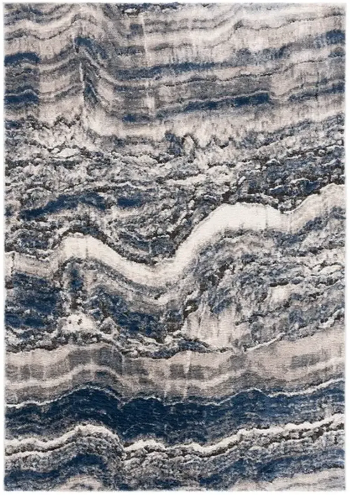 PETRA 112  Blue 5'-3' X 7'-7' Medium Rectangle Rug