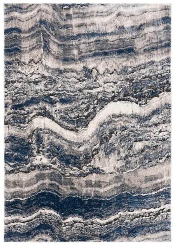 PETRA 112  Blue 5'-3' X 7'-7' Medium Rectangle Rug