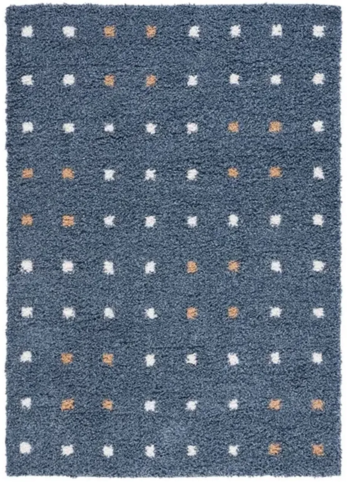 CALICO SHAG 102 Blue  5'-3' X 7'-6' Medium Rectangle Rug