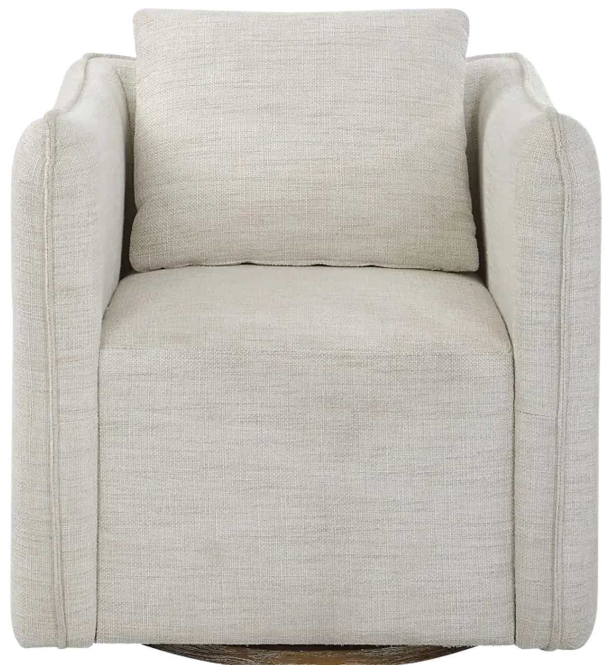 Corben White Swivel Armchair