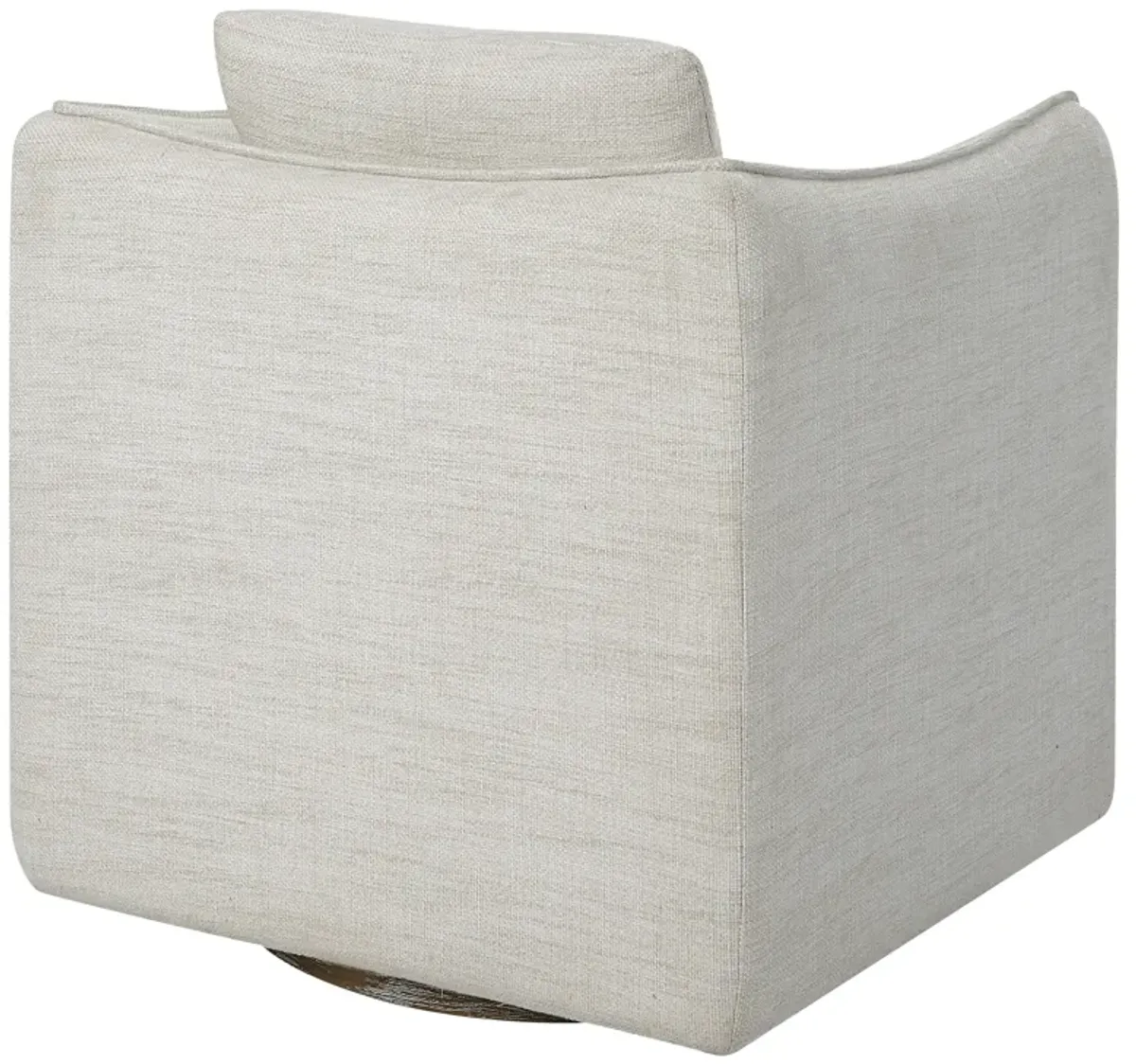 Corben White Swivel Armchair