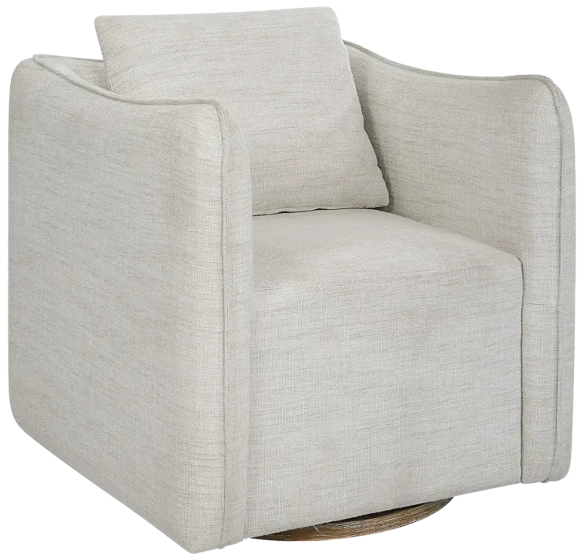 Corben White Swivel Armchair