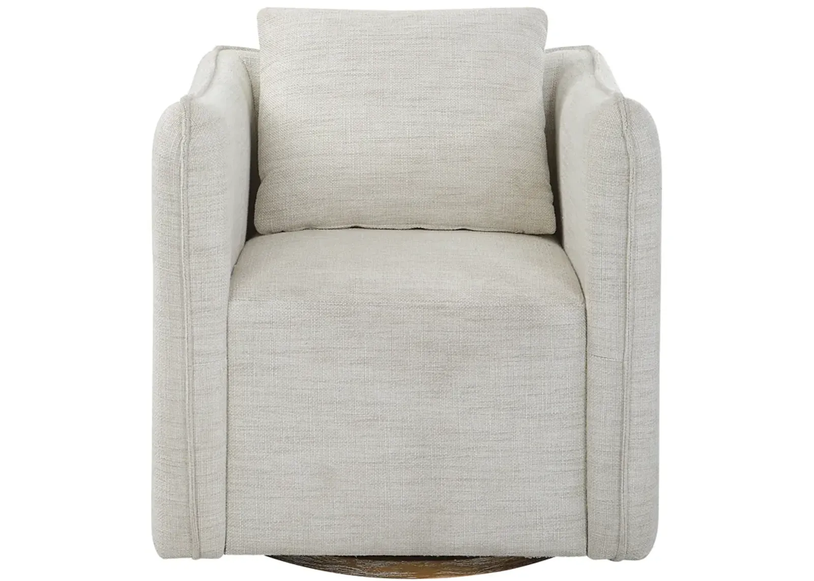 Corben White Swivel Armchair