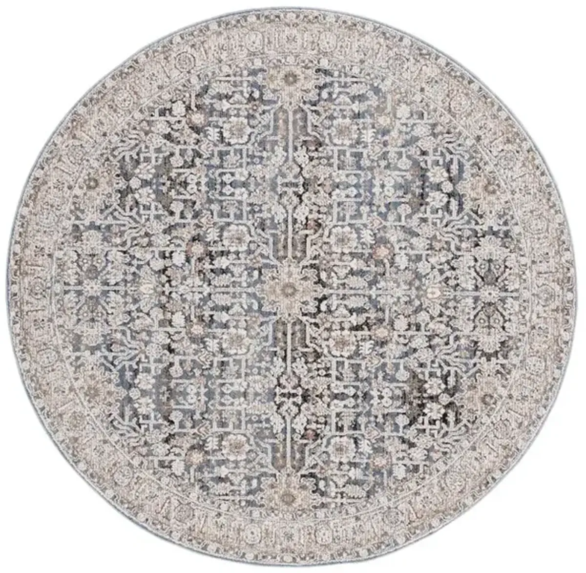 VIVALDI 546 Blue  6'-7' X 6'-7' Round Round Rug