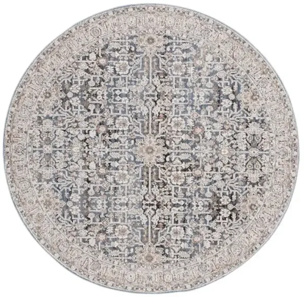 VIVALDI 546 Blue  6'-7' X 6'-7' Round Round Rug
