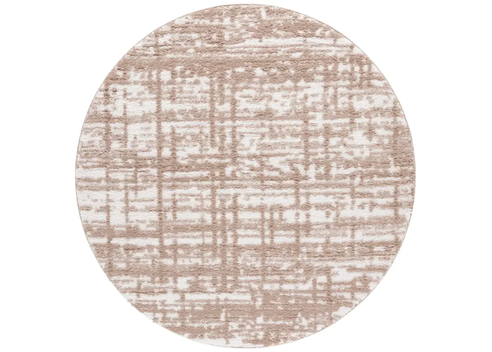 RUMI SHAG 132 BEIGE  6'-7' x 6'-7' Round Round Rug