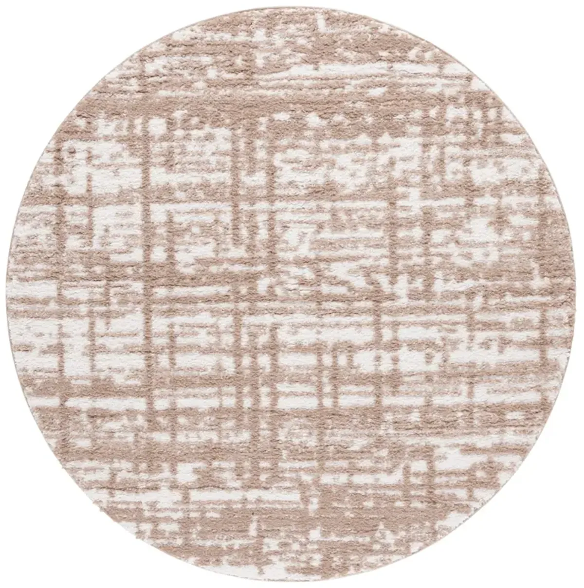 RUMI SHAG 132 BEIGE  6'-7' x 6'-7' Round Round Rug