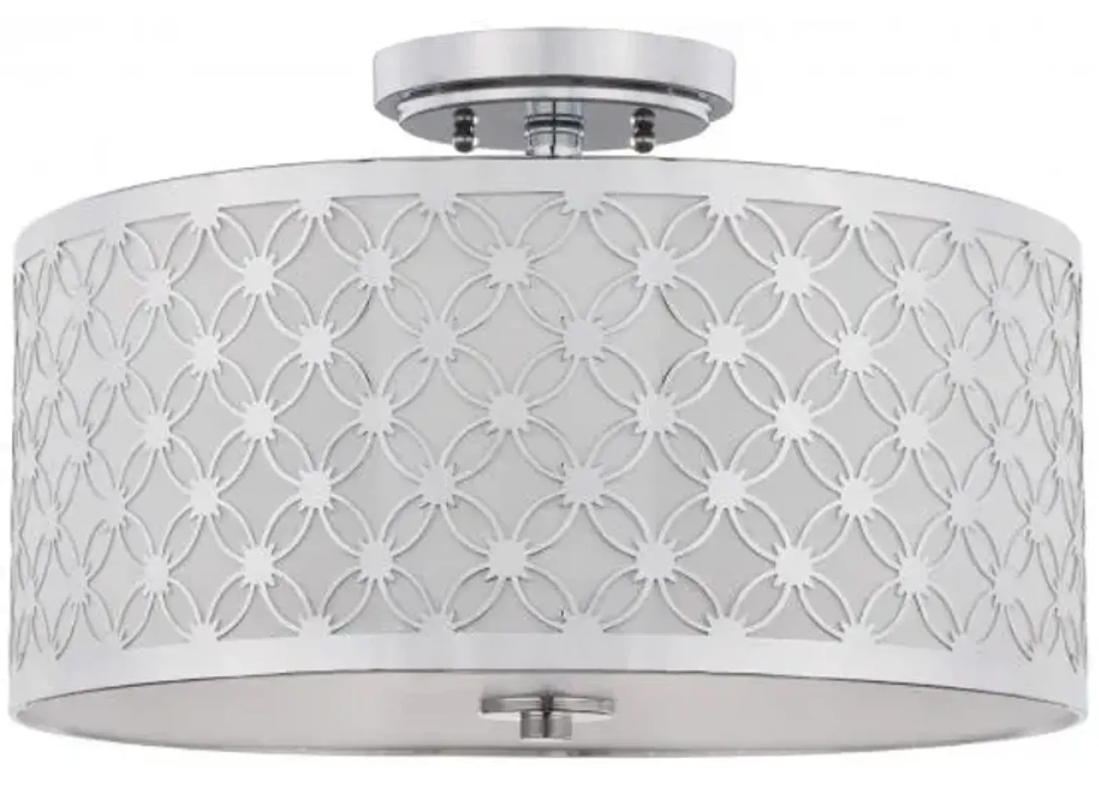 Hutch 3 Light 16-Inch Dia Chrome Flush Mount