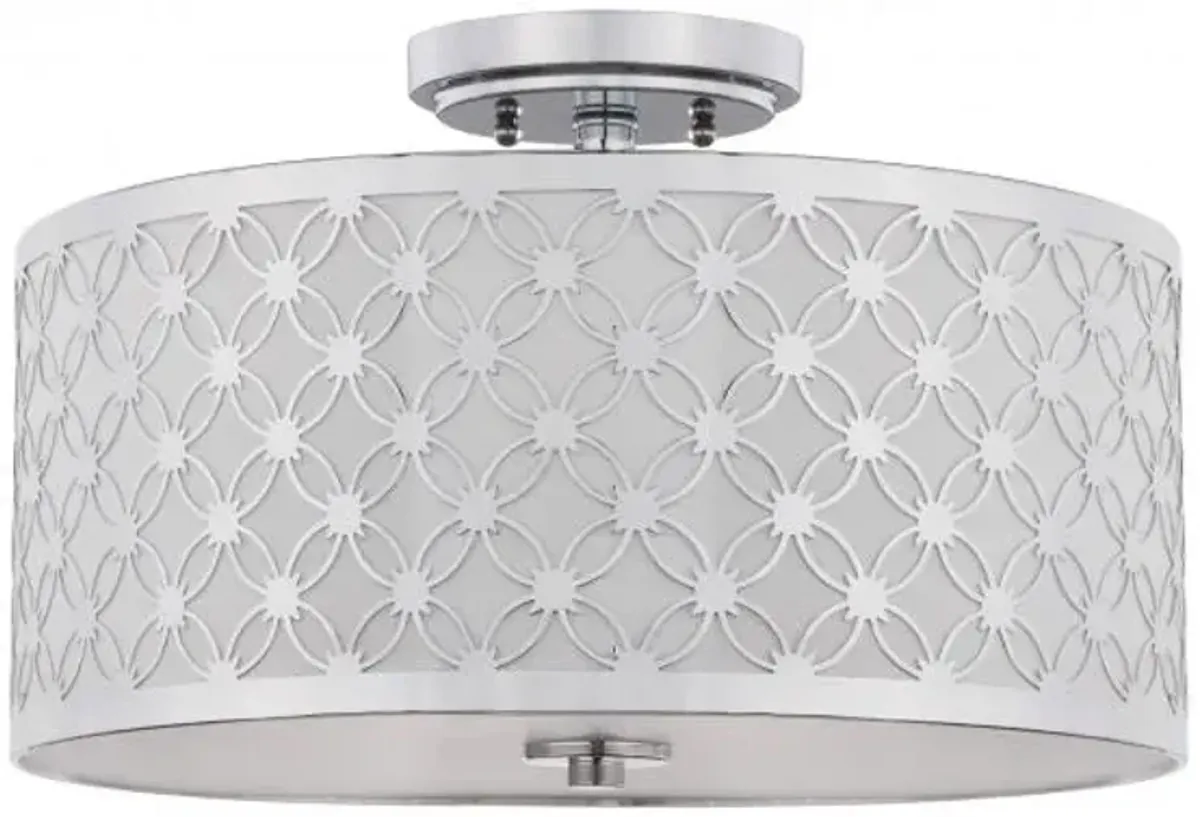 Hutch 3 Light 16-Inch Dia Chrome Flush Mount