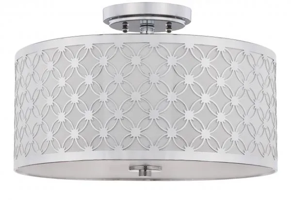 Hutch 3 Light 16-Inch Dia Chrome Flush Mount