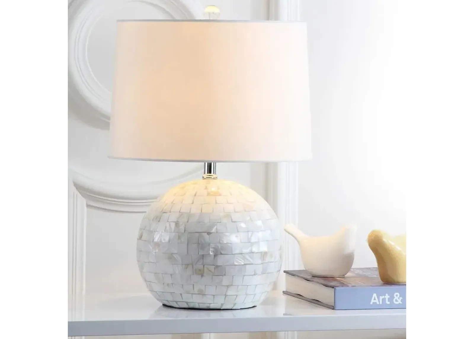 Nikki 21-Inch H Shell Table Lamp